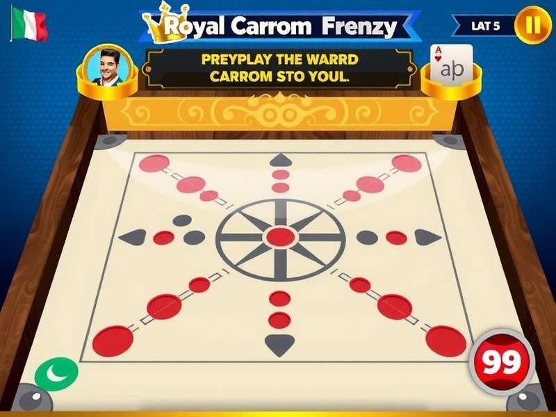Royal Carrom Frenzy Gameplay Screenshot